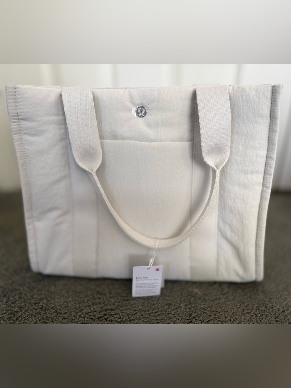 Lululemon athletica Off White Everyday Tote with Logo Snap